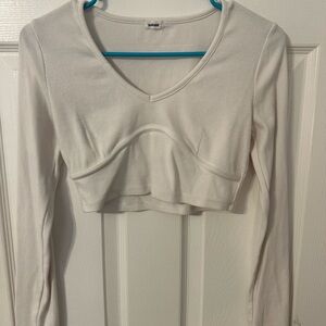 Garage white Bustier Bodysuit Crop Top